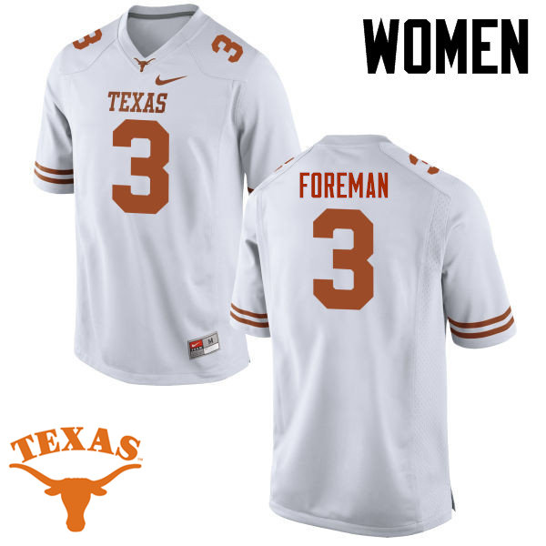 Women #3 Armanti Foreman Texas Longhorns College Football Jerseys-White